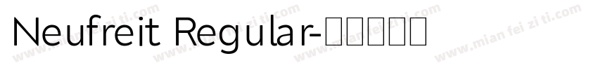 Neufreit Regular字体转换